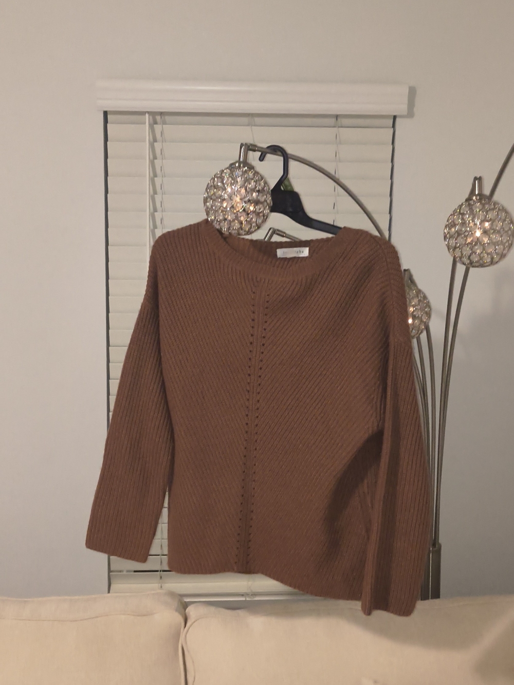 Love Riche Rust Brown Ribbed Crewneck Sweater - Picture 5 of 6